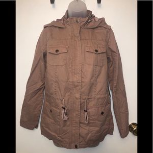 New look twill jacket with hood -small